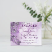 繊細な紫淡い色の色の蘭の従事 インビテーションポストカード (スタンド正面)