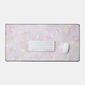 繊細な紫色のオペインスパイアルテクスチャ デスクマット (キーボード&マウス)