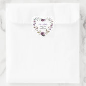 繊細な紫色のピンクの牡丹結婚の花 スクエアシール (バッグ)