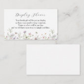 繊細な紫色のワイルドフラワーシャワーエンクロージャカード エンクロージャーカード (正面/裏面)