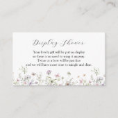 繊細な紫色のワイルドフラワーシャワーエンクロージャカード エンクロージャーカード (正面)