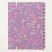 繊細な紫色の花と弓 プランナー手帳 (裏面)