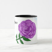 繊細な紫色の花恋 マグカップ (中央)