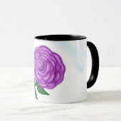 繊細な紫色の花恋 マグカップ (正面右)