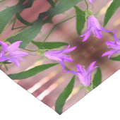 繊細な紫色の花抽象芸術アート ショートテーブルランナー (コーナー)