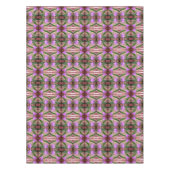 繊細な紫色の花抽象芸術アート テーブルクロス (正面)