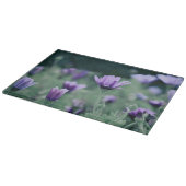 繊細な紫色の花 カッティングボード (角)