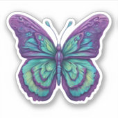 繊細な紫色の蝶の防水 シール (正面)