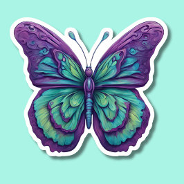 繊細な紫色の蝶の防水 シール
