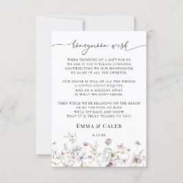 繊細な紫色の野生の花のハネムーンの願い 招待状