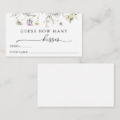 繊細な紫色の野生の花はいくつかを推測するキス エンクロージャーカード (正面/裏面)