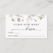 繊細な紫色の野生の花はいくつかを推測するキス エンクロージャーカード (正面)