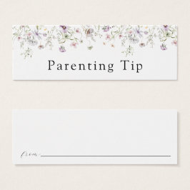 繊細な紫色の野草子育て用先端カード