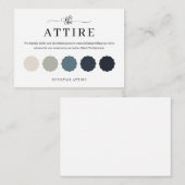 繊細な結婚カラーパレットの衣装カード エンクロージャーカード (正面/裏面)