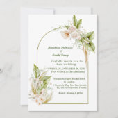 繊細な結婚式招待状テンプレート 招待状 (正面)