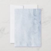 繊細な緑と埃っぽいブルーウェディングRSVP 出欠カード (裏面)