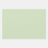 繊細な緑と灰色、アートデコ。 ラッピングペーパーシート (正面3)