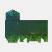 繊細な緑と金ゴールド葉のお願い箱 フェイバーボックス (折り畳みなし)