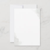 繊細な緑と金ゴールド離れウェディングRSVP 出欠カード (裏面)