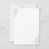 繊細な緑と金ゴールド離れウェディングRSVP 出欠カード (裏面)