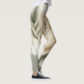 繊細な緑のモダンな植物ボヘミアンベディング レギンス (右)