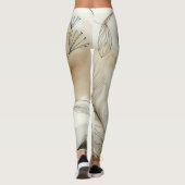 繊細な緑のモダンな植物ボヘミアンベディング レギンス (裏面)