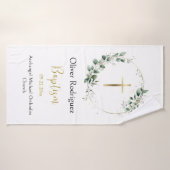 繊細な緑のリース正統バプテスマの贈り物 バスタオル (バスタオル)