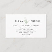 繊細な緑の森 名刺 (裏面)