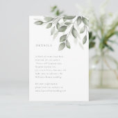 繊細な緑の詳細カード エンクロージャーカード (スタンド正面)