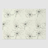 繊細な緑の野の花 タンポポの優しいキス 花のような 薄葉紙 (正面)