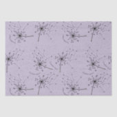 繊細な緑の野の花 タンポポの優しいキス 花のような 薄葉紙 (正面)