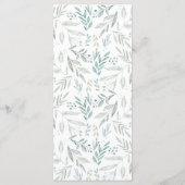 繊細な緑 |のメ結婚ニュー メニュー (裏面)