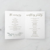 繊細な緑 |の式結婚プログラム プログラム (内部)