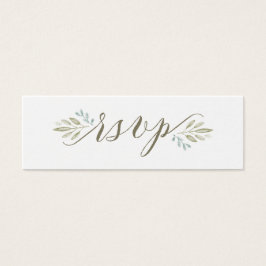 繊細な緑 |ウェディングRSVPオンラインカード