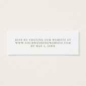 繊細な緑 |ウェディングRSVPオンラインカード (裏面)