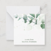 繊細な緑 ノートカード (正面)