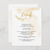 繊細な線形の葉 詳細 封入カード エンクロージャーカード (正面/裏面)