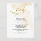 繊細な線形の葉 詳細 封入カード エンクロージャーカード (正面)