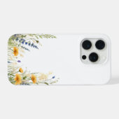 繊細な美しさ: スリムな野の花と草 iPhoneケース (裏面横)