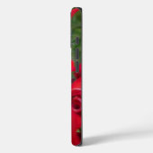 繊細な美しさ：白い羽毛の赤い花 Case-Mate iPhoneケース (裏面 / 左)