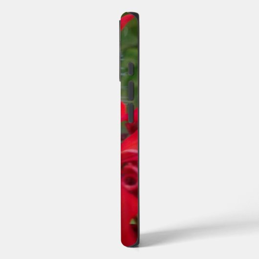 繊細な美しさ：白い羽毛の赤い花 Case-Mate iPhoneケース (裏面 / 左)