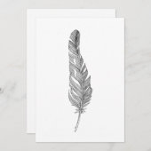 繊細な羽のサンキューカード サンキューカード (正面/裏面)