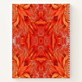 繊細な羽毛フラクタルデザイン – 赤 ノートブック (裏面)