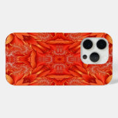 繊細な羽毛フラクタルデザイン – 赤 Case-Mate iPhoneケース (裏面 (横))