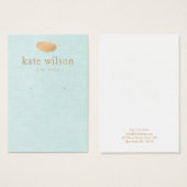 繊細な羽飾りイヤリングディスプレイカード (正面&裏面)