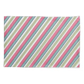 繊細な色のストライプ 枕カバー (裏面)