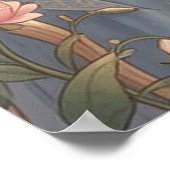 繊細な花々とクラシカルな美しさ ポスター (角)