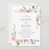 繊細な花々 | フレーム結婚式招待状 招待状 (正面)