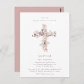 繊細な花がバプテスマ《キリスト教》洗礼式や命名式を越える ポストカード (正面/裏面)