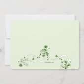 繊細な花が緑の招待状 招待状 (裏面)